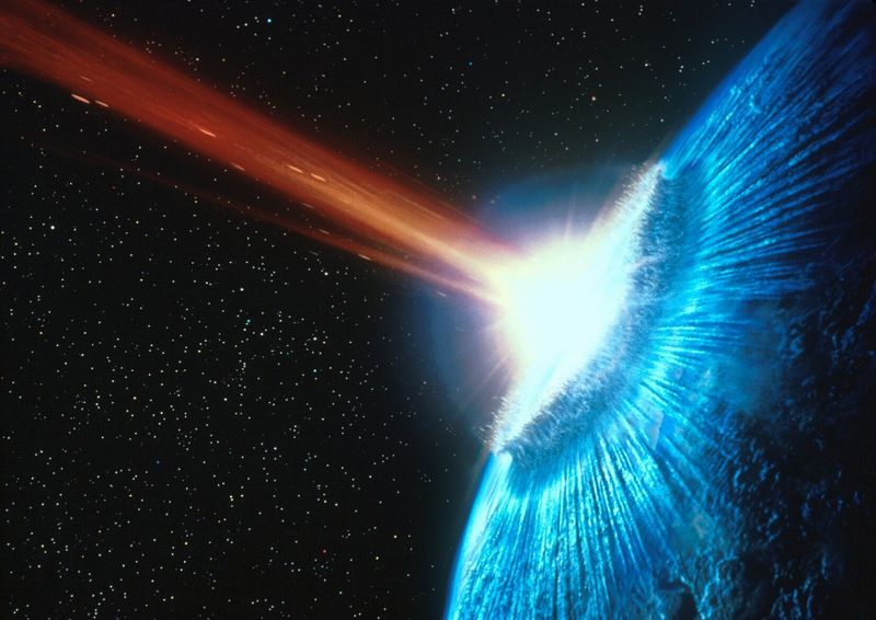 Immer wieder stürzen sich Hollywood-Studios parallel auf ein und dasselbe Thema. 1998 etwa schickten Paramount Pictures und Dreamworks in "Deep Impact" (Bild, zu sehen am 26. März, 20.15 Kabel Eins) einen Kometen auf Kollisionskurs mit der Erde. Im selben Jahr erschien ein Kinospektakel mit einer ähnlichen Geschichte. Um welchen Film handelt es sich? Die Galerie verrät es und nennt weitere Beispiele, bei denen Sie doppelt sehen werden. 