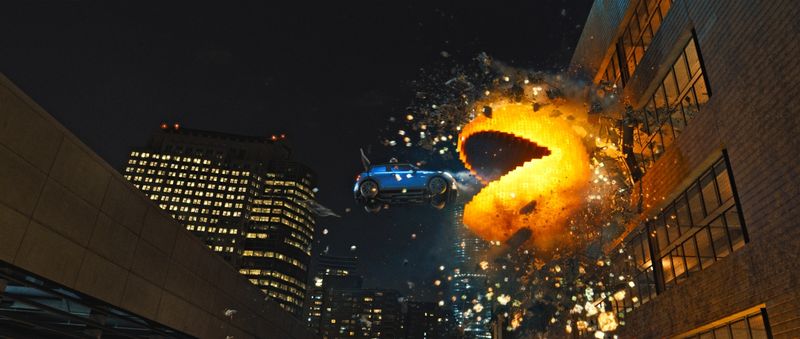 Gar nicht putzig: "Pac-Man" hinterlässt eine Spur der Zerstörung in den Straßen von New York.