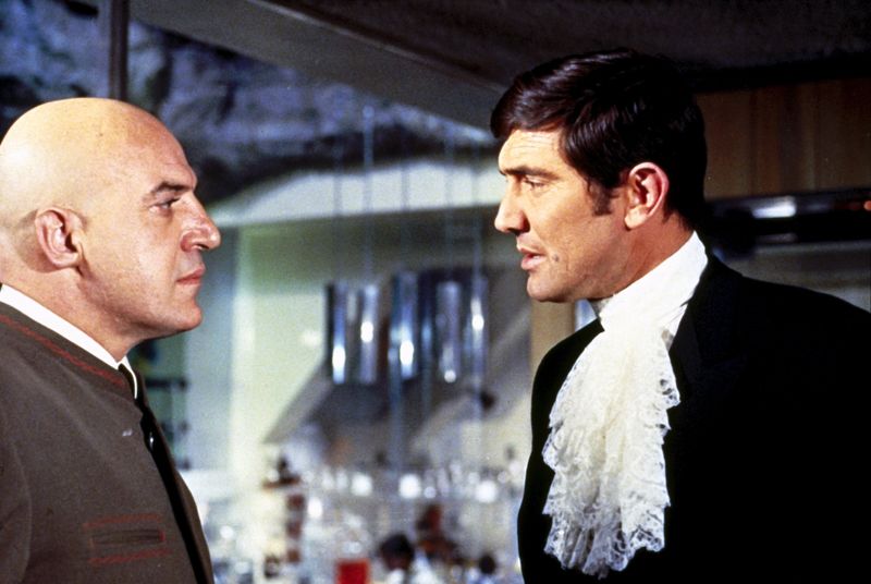 "Im Geheimdienst Ihrer Majestät" (1969) blieb der einzige Bond-Auftritt von George Lazenby (Bild, rechts, mit Telly Savalas).