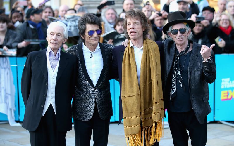 Sie schrieben knapp 60 Jahre an der unvergleichlichen Bandgeschichte der Rolling Stones, von links: Charlie Watts, Ron Wood, Mick Jagger und Keith Richards.