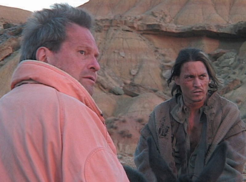 Terry Gilliam (links neben Johnny Deppp) war bei den Pythons selten vor der Kamera zu sehen, er drehte oft die Trickfilm-Animationen zwischen den Szenen und Sketchen.