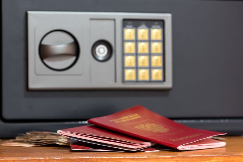 Nehmen Sie nur einen Teil Ihres Bargeldes mit, wenn Sie das Hotel verlassen. Lassen Sie den Rest im Safe, ebenso wie Ihre Ausweis- und Reisedokumente.
