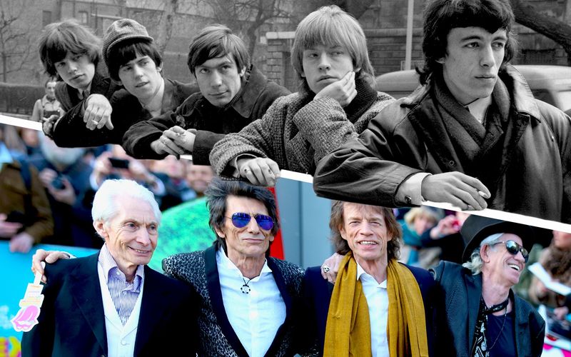 So fidel, wie die Rolling Stones auch als Rock-Dinosaurier noch rüberkommen, ist wohl keine Band mehr diesem stattlichen Alter. Anlässlich des 80. Geburtstags von Charlie Watts (2. Juni) blicken wir zurück: Wie haben Wood und seine Mitstreiter sich im Lauf der Jahre verändert?