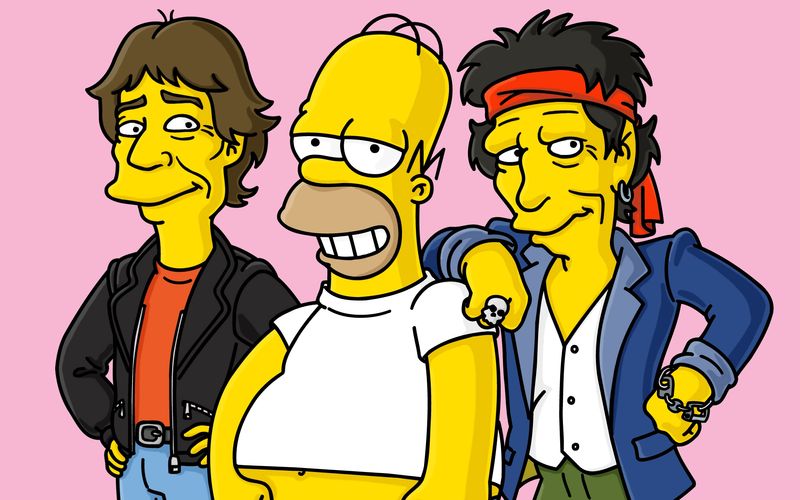 Wer darf sich hier geehrt fühlen? In einer "Simpsons"-Episode lernt Homer die Grundlagen des süßen Rockstarlebens von niemand Geringerem als Mick Jagger und Keith Richards. Doch nicht nur die beiden Rolling-Stones-Legenden, sondern auch zahlreiche andere Stars empfanden es selbst auch als Ritterschlag, in der beliebten Serie einen Gastauftritt zu haben ...
