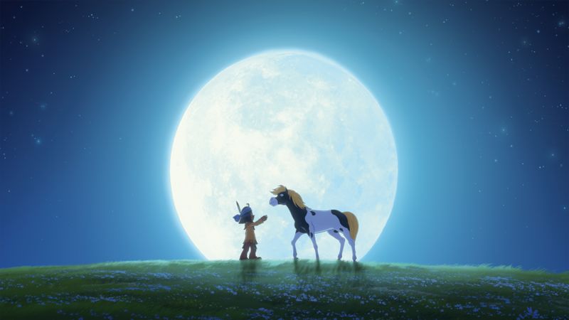 Wer die Serie kennt, weiß, dass Yakari und das Pony Kleiner Donner die besten Freunde werden. Doch im Kinofilm müssen sie sich zunächst noch kennenlernen.