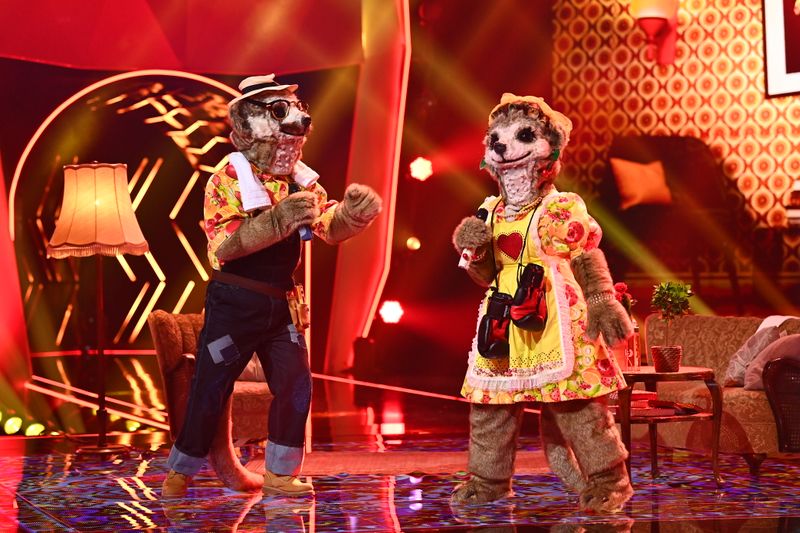 Als Herr und Frau Erdmann begeisterten Lucas Cordalis und Daniela Katzenberger die Zuschauer von der ProSieben-Show "The Masked Singer".