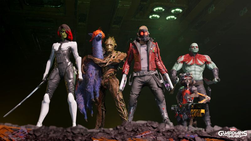 Sie sehen nur in Teilen aus wie die Filmcharaktere: Square-Enix' neue "Guardians of the Galaxy"-Truppe (nebst Space-Lama).