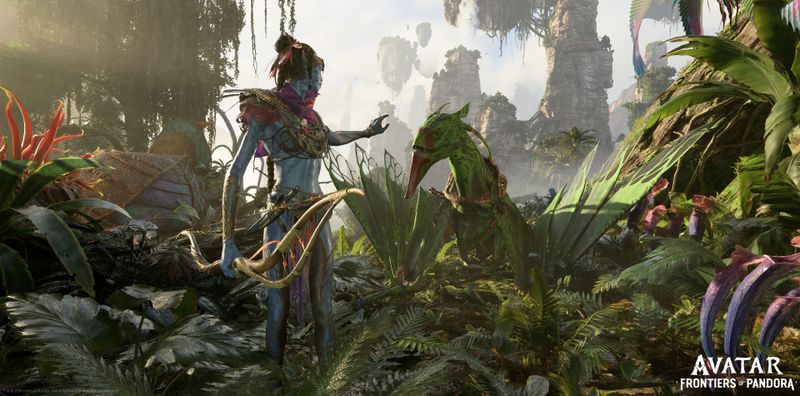 Mit Pfeil, Bogen und Flugdrache geht's in "Avatar: Frontiers of Pandora" gegen die Menschen-Armee.