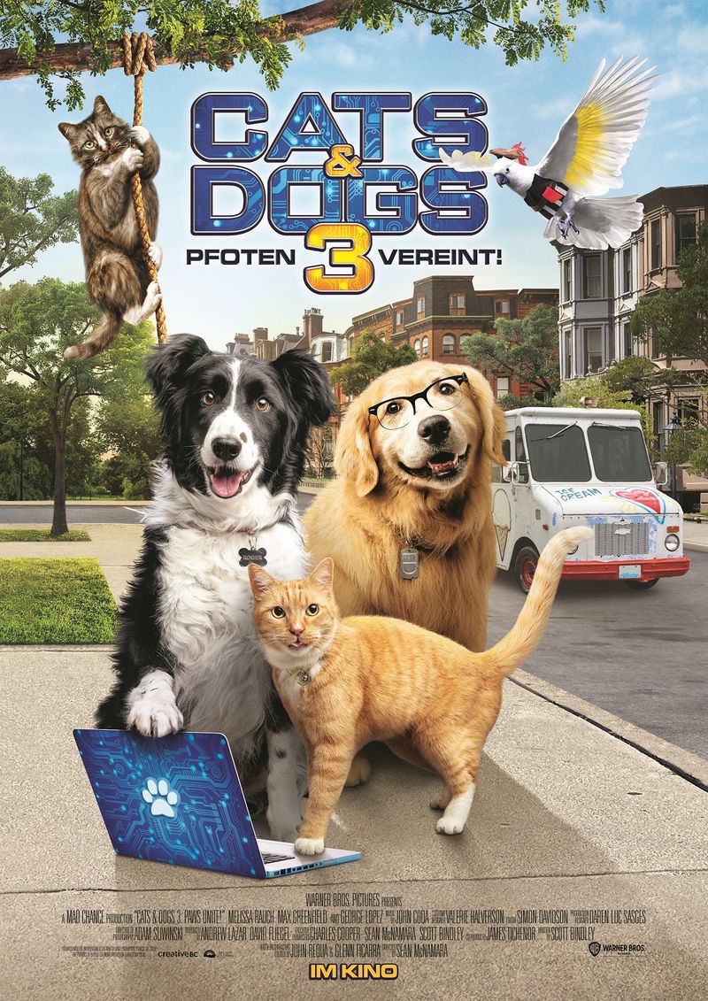 "Cats & Dogs 3 - Pfoten vereint!" setzt die Reihe, die vor 20 Jahren ihren Anfang nahm, fort.