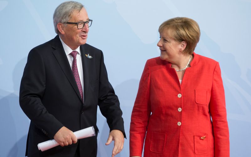 Gut befreundet: Angela Merkel und Jean-Claude Juncker. 