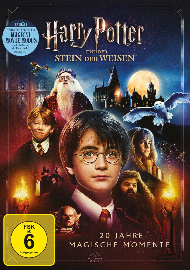 20 Jahre nachdem "Harry Potter und der Stein der Weisen" weltweit in die Kinos kam, bringt Warner Bros. den Film nun zusammen mit jeder Menge zauberhafter Extras neu auf DVD, Blu-ray sowie in 4K heraus.