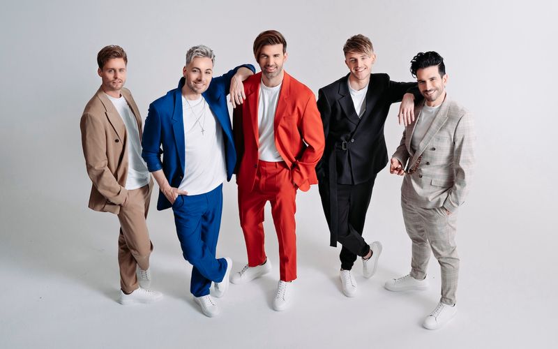 Da waren's nur noch vier: "Team 5ünf" ist eine Schlager-Boyband, die seit zwei Jahren auf der Bühne steht, Marc Terenzi (rechts) flog nun raus.