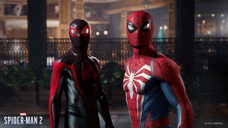 Peter Parker und Miles Morales kämpfen in "Marvel's Spider-Man 2" Seite an Seite.