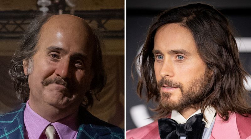 Er ist zwar auch privat äußerst wandelbar, noch mehr liebt es Jared Leto (rechts) aber - auch mit Hilfe von Make-up - in unterschiedlichsten Rolle zu schlüpfen. Zuletzt war er in "House of Gucci" als Paolo Gucci zu sehen und kaum wiederzuerkennen ...