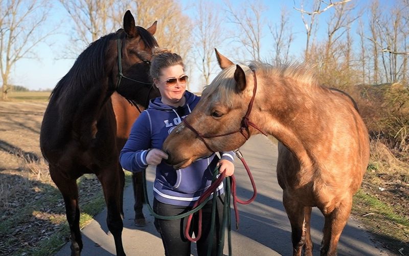 Katrin Bernat ist am glücklichsten, wenn sie ihre Zeit mit Pferden verbringen darf.