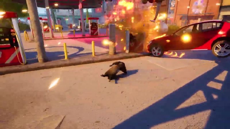 Gamer, die auf Ziegen starren: Am 1. April erscheint das Anarcho-Game "Goat Simulator 3" für die Switch 2. Als nahezu unkaputtbare Paarhufer mit langer Klebezunge stellt man die Sandbox-Welt der Insel San Angora auf den Kopf, gerne auch im Koop-Modus.  