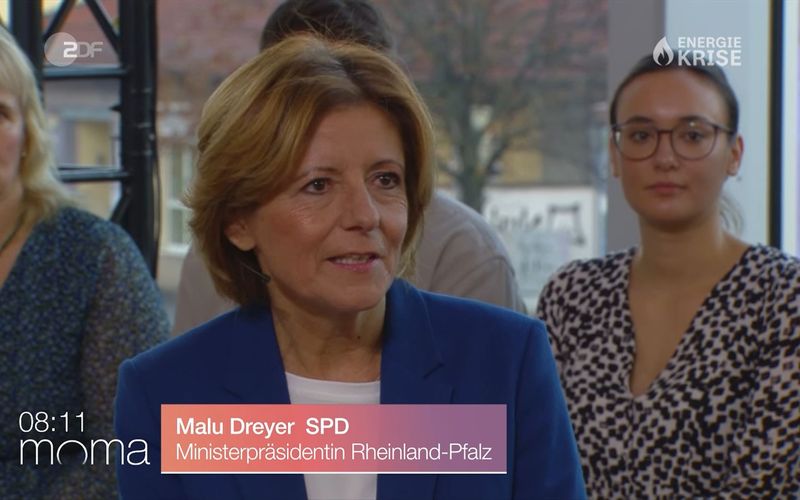 Als Ministerpräsidentin von Rheinland-Pfalz weiß Malu Dreyer (SPD) um die Probleme der Menschen in der Krise. Im "ZDF-Morgenmagazin" wurde sie mit der Frage konfrontiert, was die Politik dagegen tut.