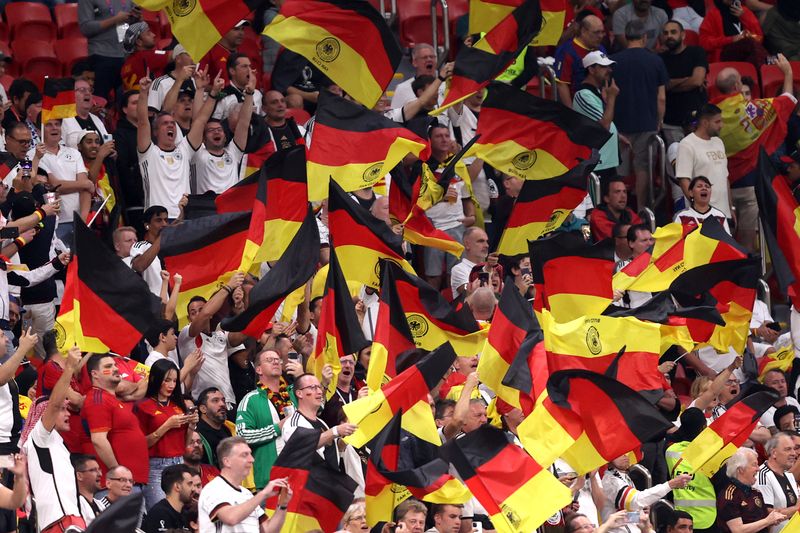 Die deutschen Fans konnten sich beim WM-Vorrundenspiel gegen Spanien über ein 1:1 freuen.