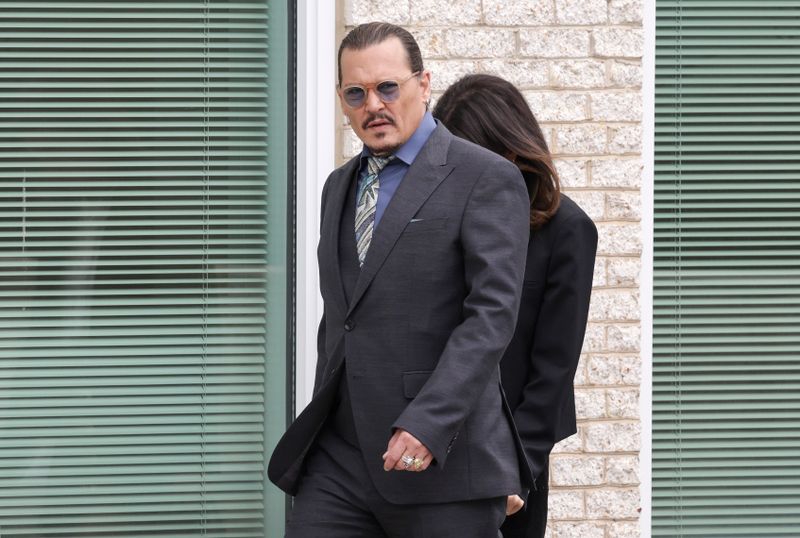 Schauspieler Johnny Depp während einer Pause im Diffamierungs-Prozess gegen seine Ex-Frau Amber Heard.
