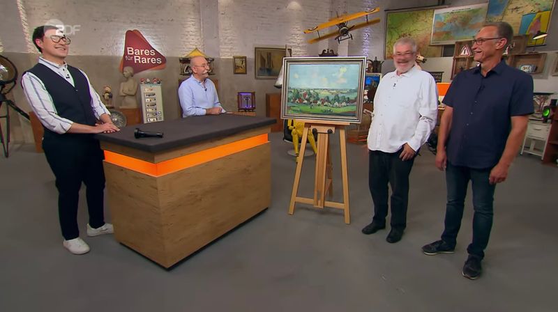 Klaus Dieter und Christian aus NRW wollten in der Dienstagsausgabe der ZDF-Trödelshow "Bares für Rares" ein besonders farbenfrohes Bild verkaufen. Horst Lichter zeigte sich sofort begeistert von dem hübschen Dorf-Motiv und auch Experte Colmar Schulte-Goltz griff zu einem Superlativ nach dem anderen. Nur Händler Wolfgang Pauritsch wusste das zu toppen!