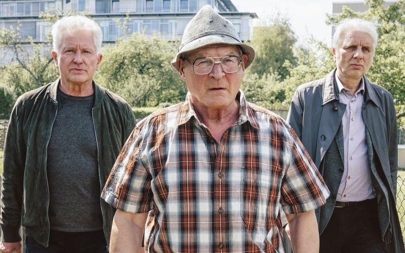 Im Fokus des Films stand der Wüterich Hackl (Burghart Klaußner, Mitte), der Ivo Batic (Miroslav Nemec, links) und Franz Leitmayr (Udo Wachtveitl) reichlich Nerven kostete.