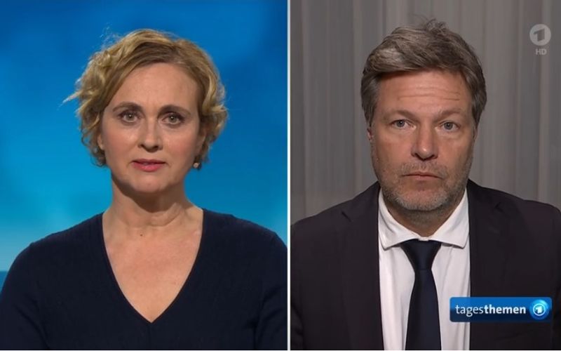 Bundeswirtschaftsminister Robert Habeck war zu Gast bei den "tagesthemen", die von Caren Miosga moderiert wurden. Dabei kritisierte er den aktuellen Zustand der Ampelkoalition.