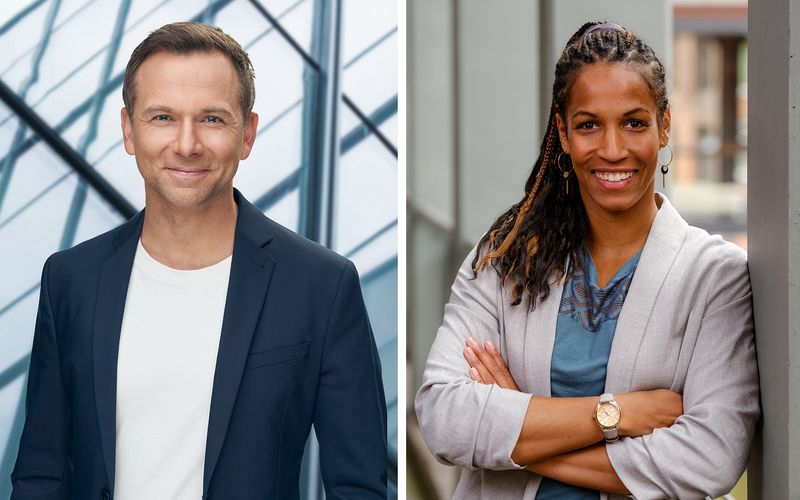 Tino Böttcher und Mariama Jamanka sind ab Januar 2024 die neuen Gesichter des "ARD-Mittagsmagazins".