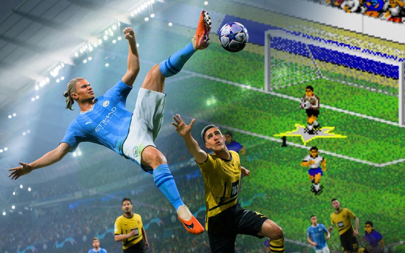 "FIFA" damals, "FC" heute - und der virtuelle Fußball in der Zeit dazwischen. Lassen Sie die zahllosen Ableger der erfolgreichsten Sportreihe der Welt Revue passieren.