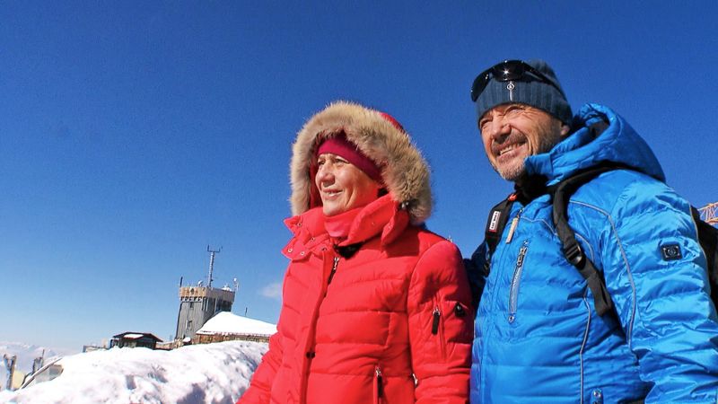 In den Bergen fühlten sich Rosi Mittermaier und Christian Neureuther wohl - auch hoch oben auf der Zugspitze.