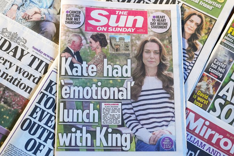 Die Krebserkrankung von Prinzessin Catherine beherrscht derzeit die Berichterstattung der britischen Boulevard-Presse.