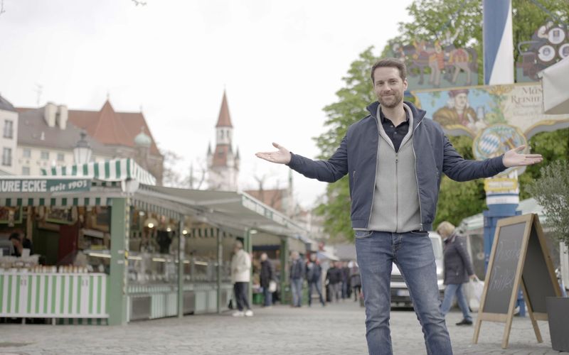 Der Viktualienmarkt ist eine der bekanntesten Sehenswürdigkeiten in München. Im ersten Teil der ZDF-Dokureihe "Terra X: Zeitreise Heimat" stattet Mirko Drotschmann ihm einen Besuch ab.