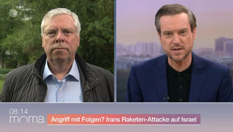 Im Gespräch mit Andreas Wunn (rechts) forderte Jürgen Hardt eine "härtere" Reaktion auf die Angriffe des Irans auf Israel.