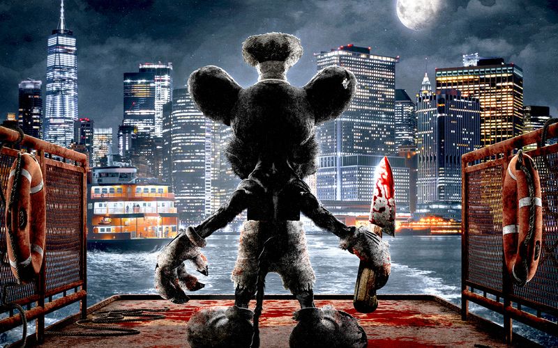 Blutiges Chaos auf einer Fähre - und mittendrin eine Figur, die einem sehr bekannt vorkommt: Bei "Screamboat" handelt es sich um eine Horror-Adaption des Micky-Maus-Zeichentricks "Steamboat Willie".