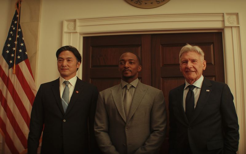 Feiert sein Debüt im Marvel Cinematic-Universe: Harrison Ford (rechts) spielt den neu gewählten US-Präsidenten Thaddeus Ross.