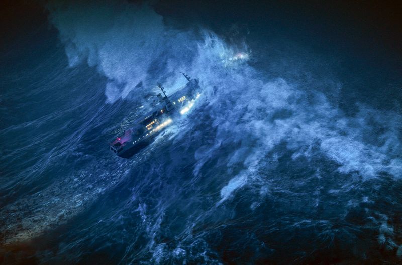Die "Caledonian Star" geriet mit fast 200 Menschen an Bord bei den Falklandinseln in Kontakt mit einer  hochhaushohen Welle.