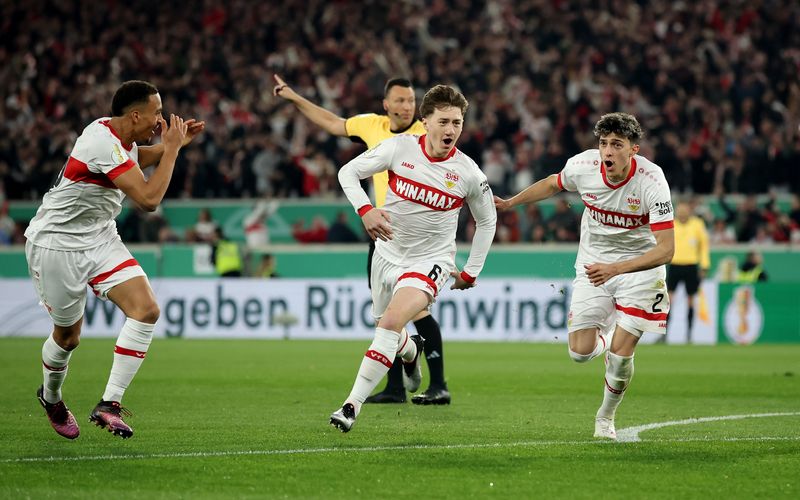 Der VfB Stuttgart (Bild) steht im DFB-Pokal nach dem Halbfinal-Sieg gegen RB Leipzig mal wieder im Endspiel. Zuletzt konnten die Schwaben den Wettbewerb 1997 gewinnen.