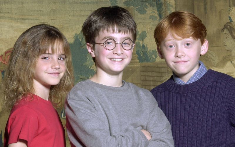 In den "Harry Potter"-Filmen waren Emma Watson als Hermine Granger, Daniel Radcliffe (Mitte) als Harry Potter und Rupert Grunt als Ron Weasley zu sehen.
