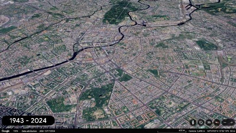 Mit der Funktion "Timelapse" können User zum Beispiel sehen, wie sich Berlin seit 1943 verändert hat.