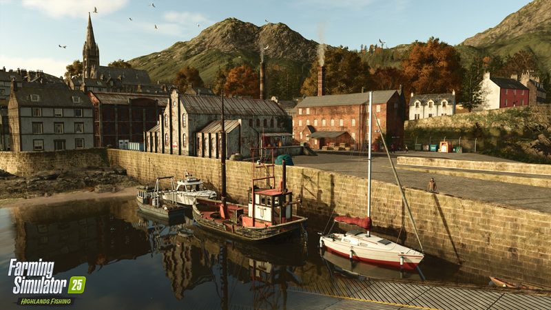 Der "Landwirtschaftssimulator 25" geht baden: Die Erweiterung "Highlands Fishing" ermöglicht Fischfang und -zucht.