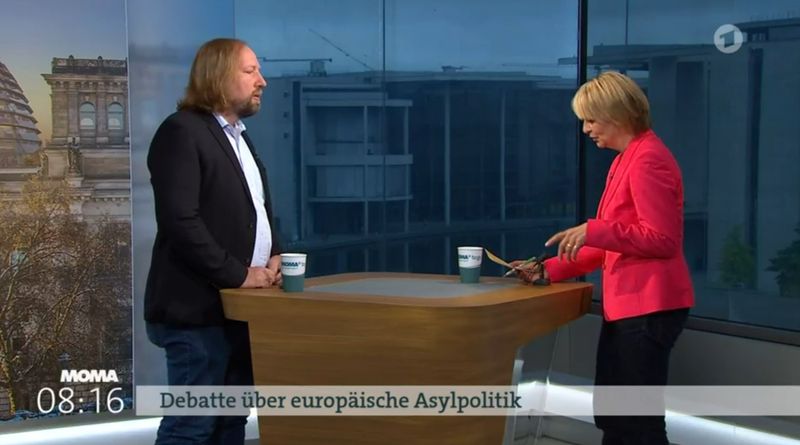 Anton Hofreiter stellte sich am Freitag den Fragen von ARD-Moma-Moderatorin Anke Plettner.