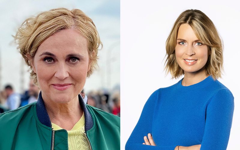 Jessy Wellmer (rechts) folgte 2023 auf Caren Miosga bei den "Tagesthemen". Miosga moderiert seither im Ersten einen Polit-Talk.