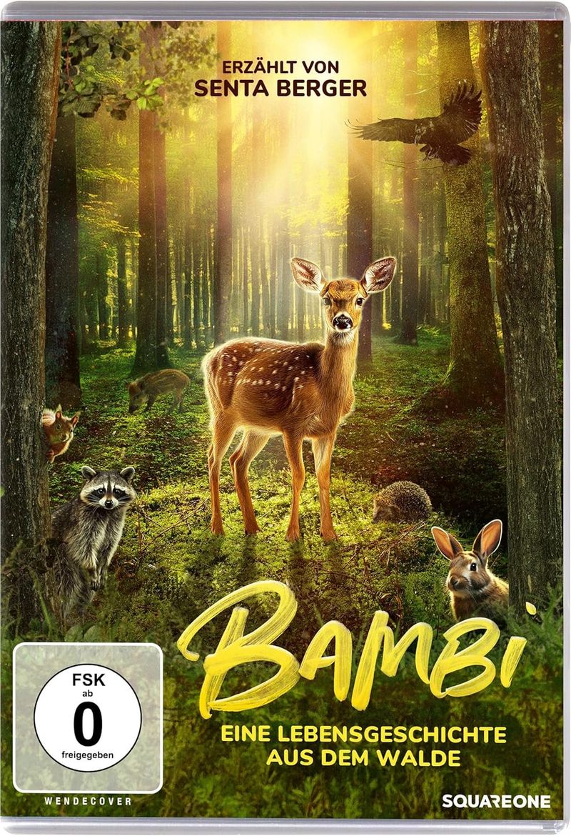 "Bambi - Eine Lebensgeschichte aus dem Walde" wird von Senta Berger erzählt und zeigt echte Naturaufnahmen.  