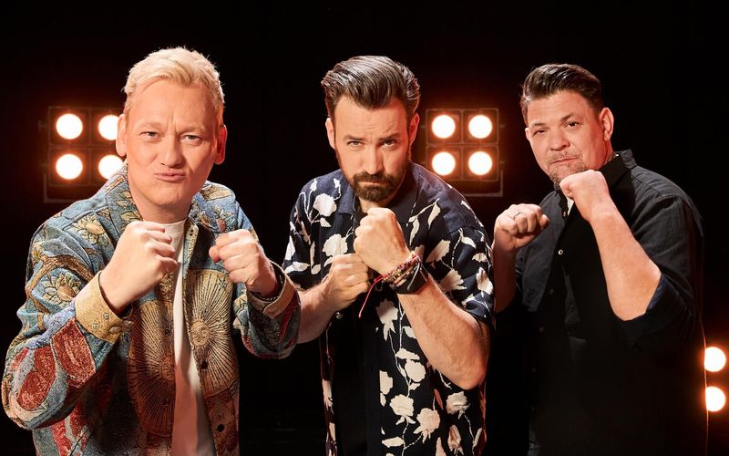 Das sind die drei Musketiere von RTL, von links: Jens Knossalla, Jan Köppen und Tim Mälzer.