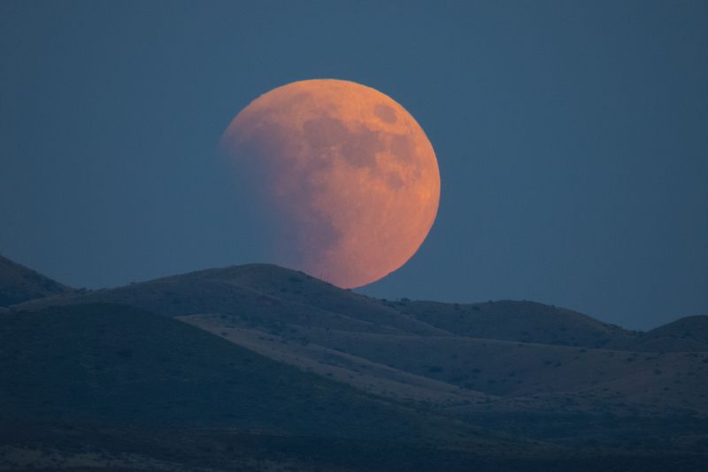 Der Blutmond wird am Sonntagabend für mehr als eine Stunde über Deutschland sichtbar sein. 