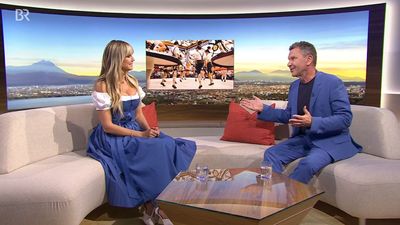 Bild zu Artikel Heidi Klum bei der "Abendschau"