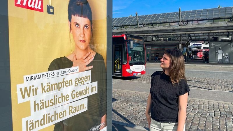 Miriam Peters von den "Land-Grazien" setzt sich für die Enttabuisierung des Themas "Gewalt gegen Frauen" ein und rettet Betroffene aus häuslicher Gewalt.