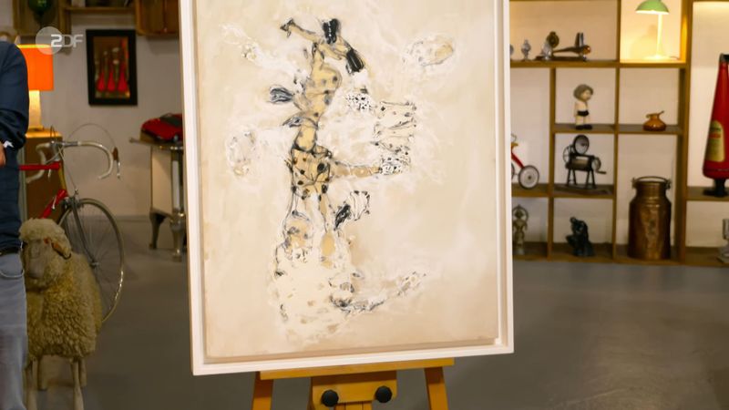 Michael aus Paderborn, der von seiner guten Freundin Edith begleitet wurde, begründete den Verkauf des Geschenks von seiner Tante: "Es ist mir einfach zu groß, und es ist ein bisschen wild gemalt."
