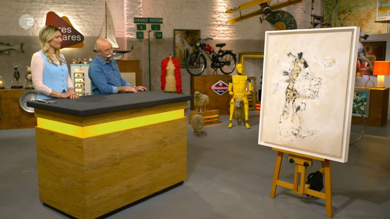 "Ach Heidenei!", wusste "Bares für Rares"-Moderator Horst Lichter nichts mit dem Gemälde anzufangen. "Da muss man mal ganz in Ruhe kucken, was das ist." Gefiel das Motiv? Oder eher nicht? Auf jeden Fall lud es zum Rätselraten ein ...
