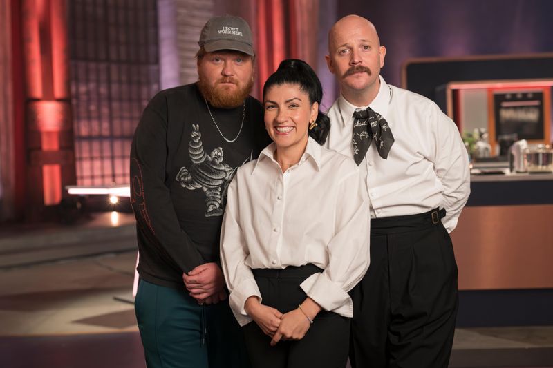 "Team Elif" mit Top-Patissière Elif Oskan, deren Geschäfts- und Lebenspartner Markus Stöckle (rechts) sowie dem Wiener Sternekoch Lukas Mraz wollte "Hensslers Dreamteam" das Fürchten lehren.