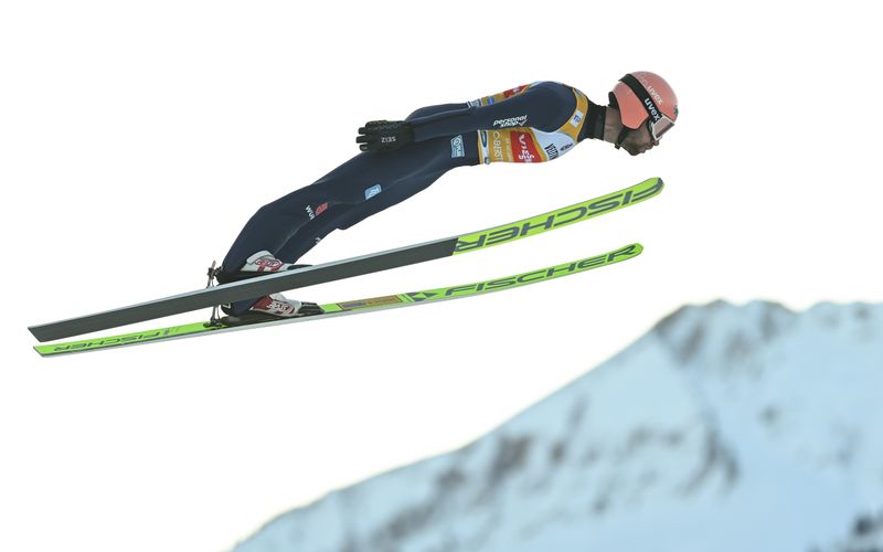 Pius Paschke im Dezember 2024 im Oberstdorf: Bei der letzten Vierschanzentournee war er der beste Deutsche, am Ende landete Paschke auf Platz sechs in der Gesamtwertung.